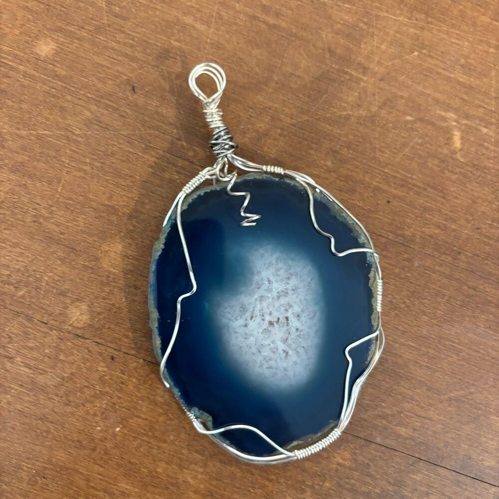 Boho Blue Agate Mermaid Pool Christmas Ornament